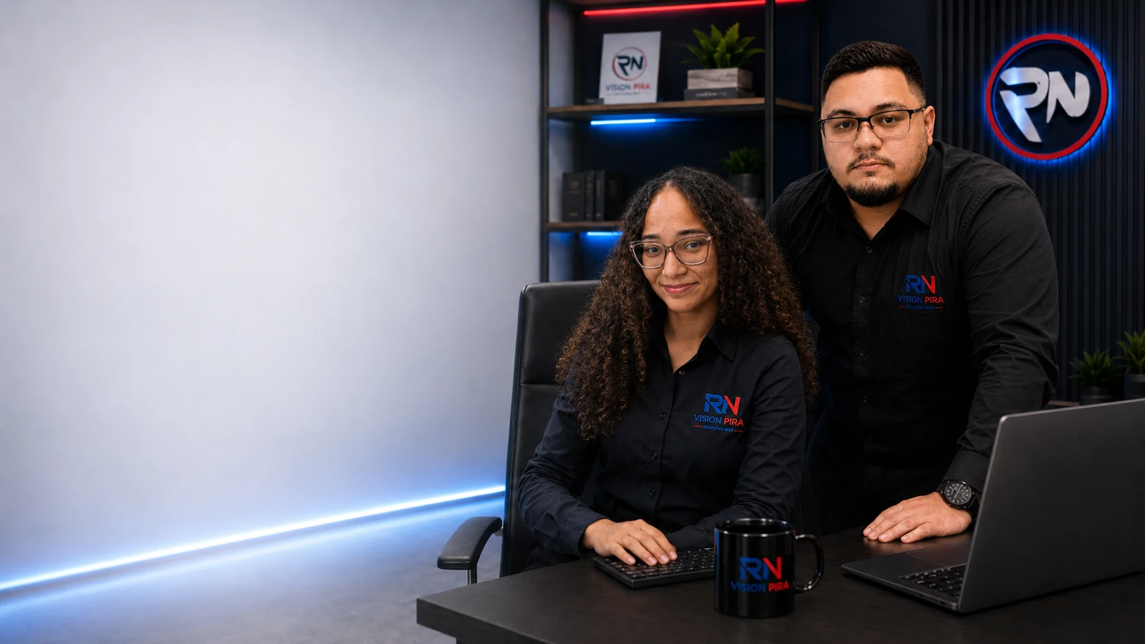 Rennan e Cecília, equipe da RN Vision Pira
