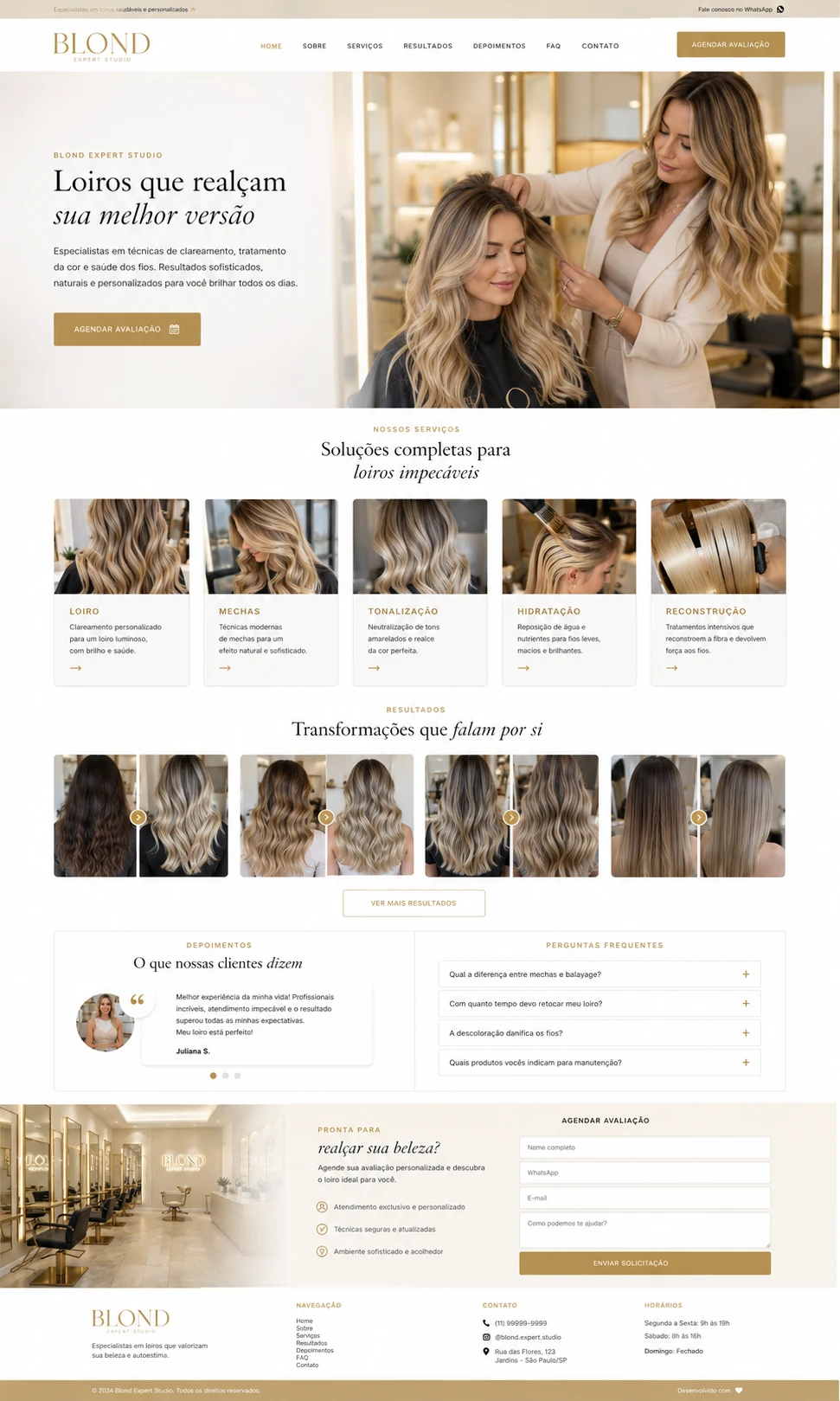 Projeto Blond Expert Studio