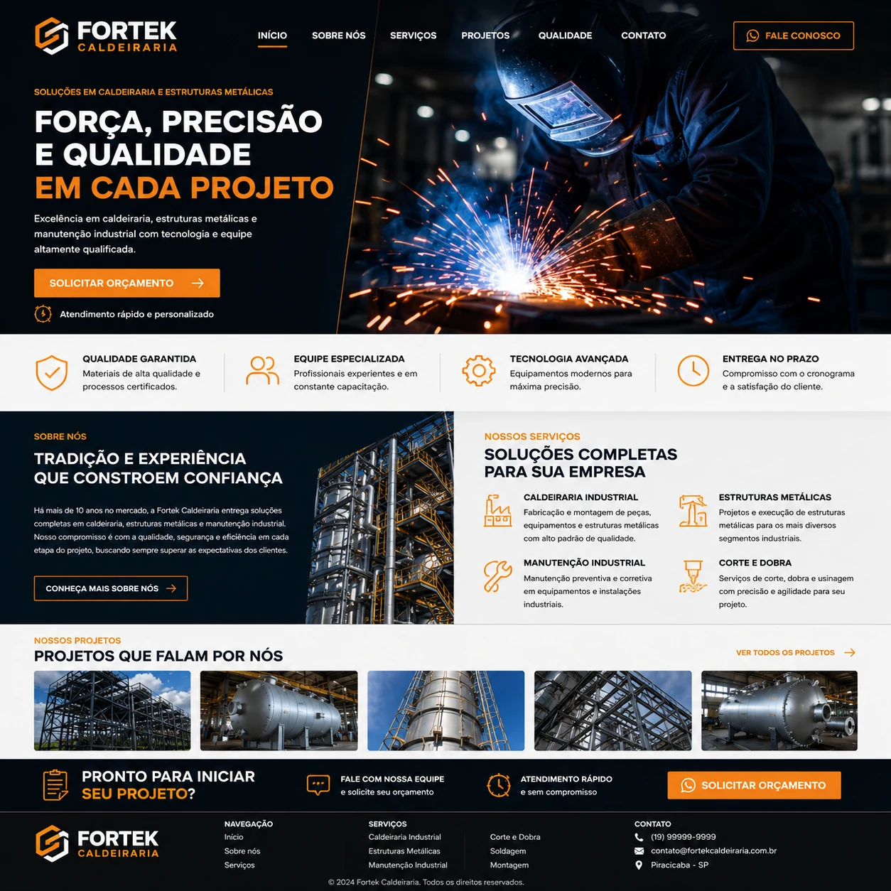 Projeto Fortek Caldeiraria