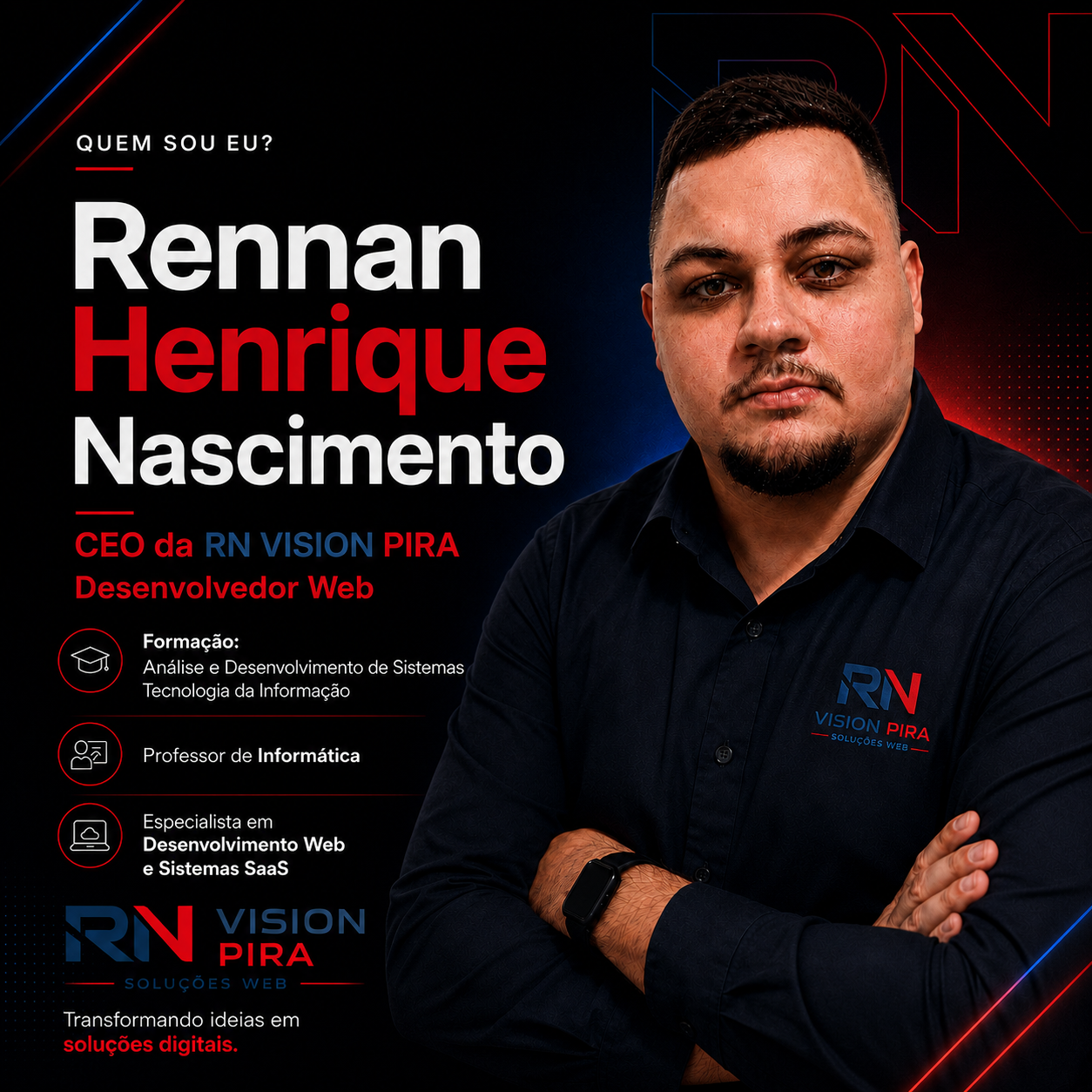 Rennan Henrique Nascimento - CEO da RN Vision Pira